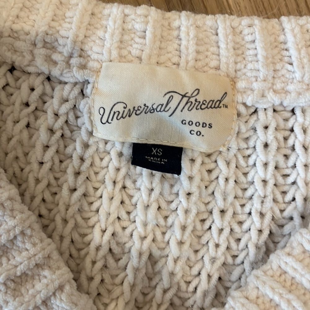 Universal Thread Cream Cable Knit Sweater XS - Picture 4 of 5